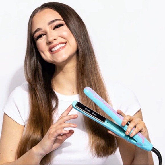 CHI X Barbie Malibu Titanium Hairstyling Flat Iron Hair Straightener 1 inch NEW - Picture 3 of 8